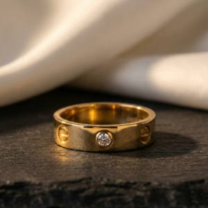 Plain crystal band ring for women office wear