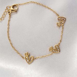 royal heart bracelet